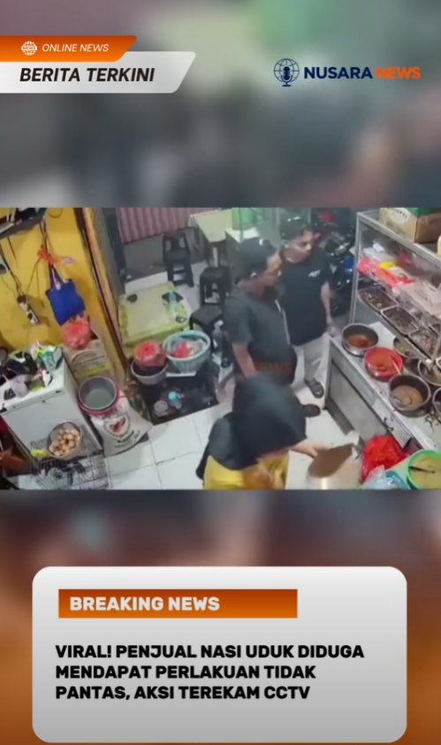 Viral! Penjual Nasi Uduk Diduga Mendapat Perlakuan Tidak Pantas, Aksi Terekam CCTV